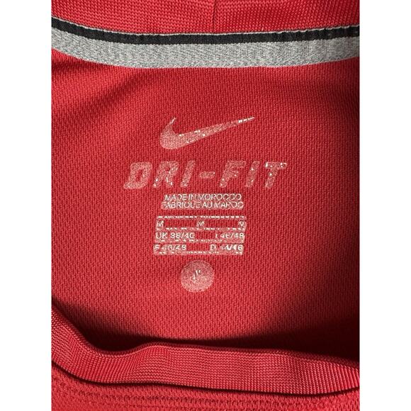 Nike Dri-Fit Athletic T-Shirt Adults Size Medium Short Sleeve Red - Picture 2 of 9